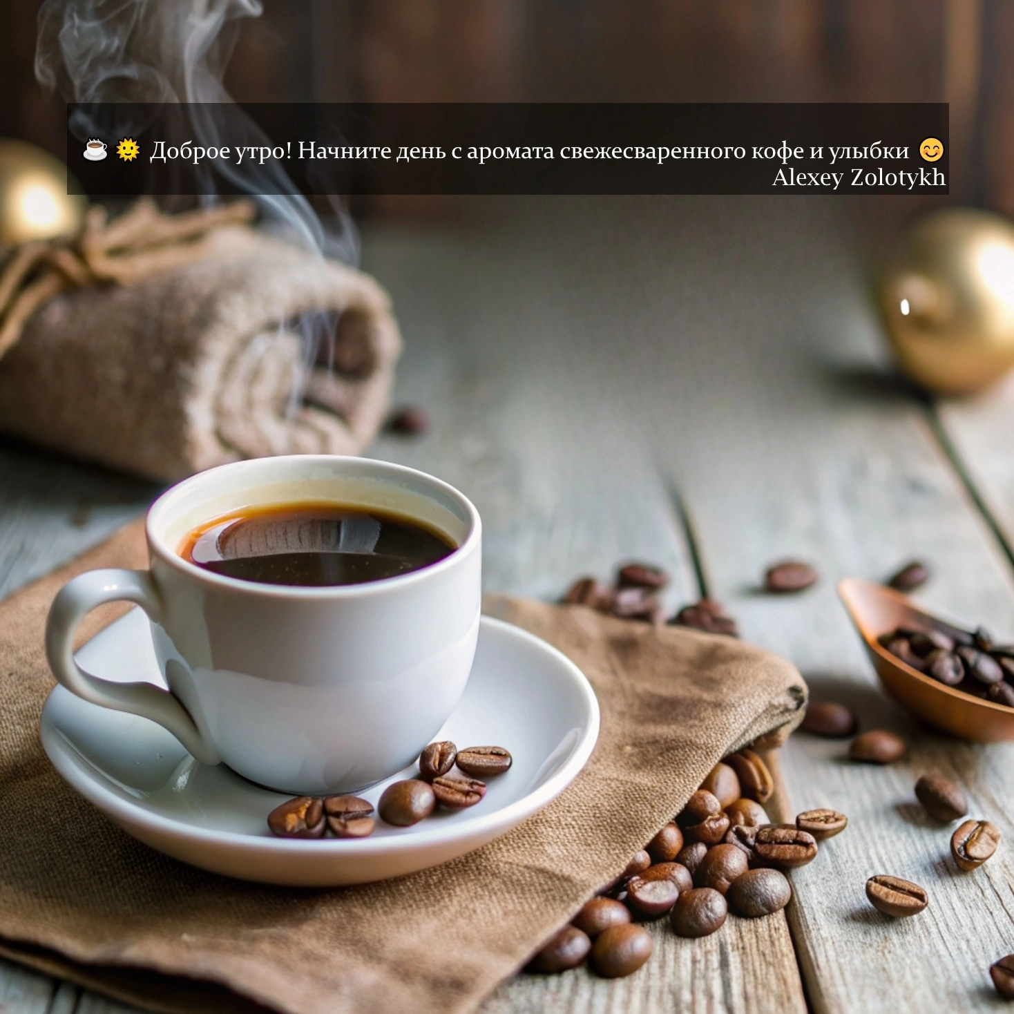 ☕️🌞 Доброе утро! Начните день с аромата свежесваренного кофе и улыбки 😊