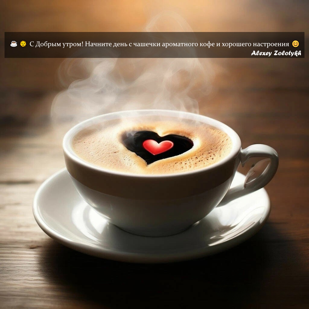 ☕️🌞 С Добрым утром! Начните день с чашечки ароматного кофе и хорошего настроения 😊